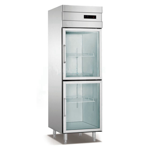 兩門立式不銹鋼玻璃門冷柜 兩門立式不銹鋼玻璃門冷柜