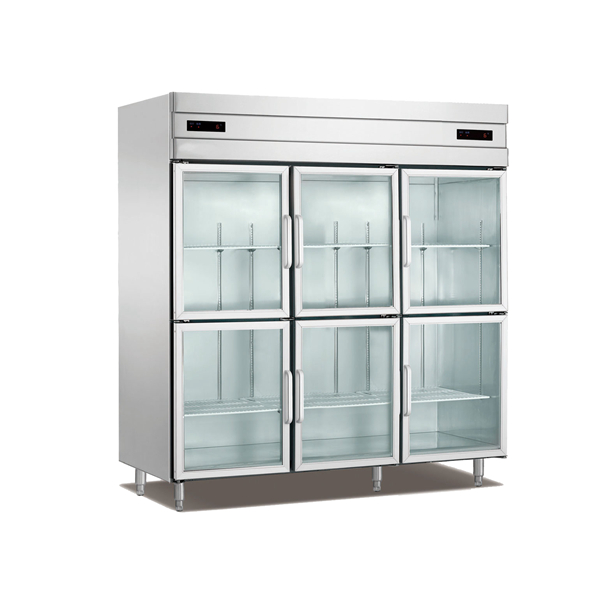 立式六門不銹鋼玻璃門冷柜 立式六門不銹鋼玻璃門冷柜